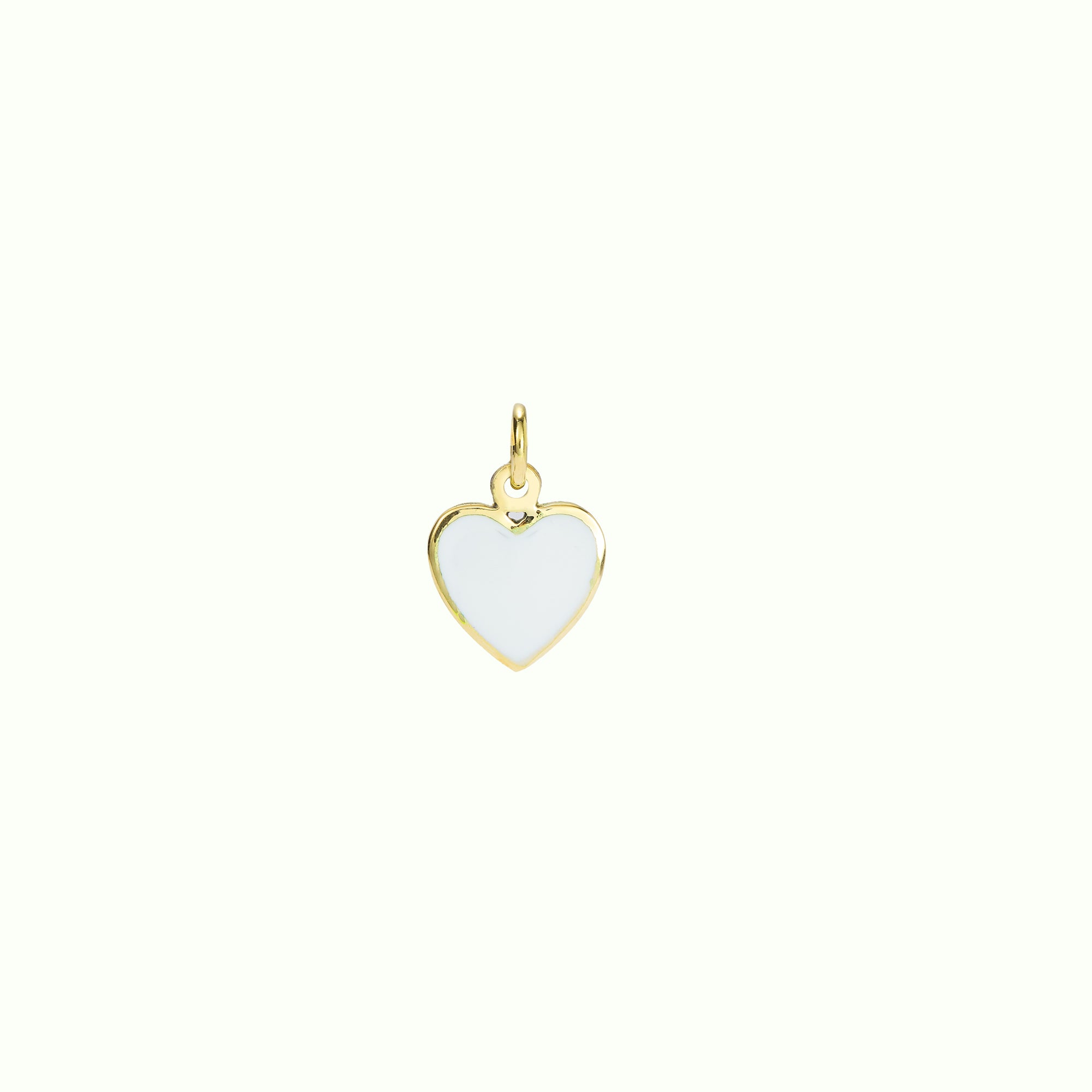 Charm Heart Enamel White