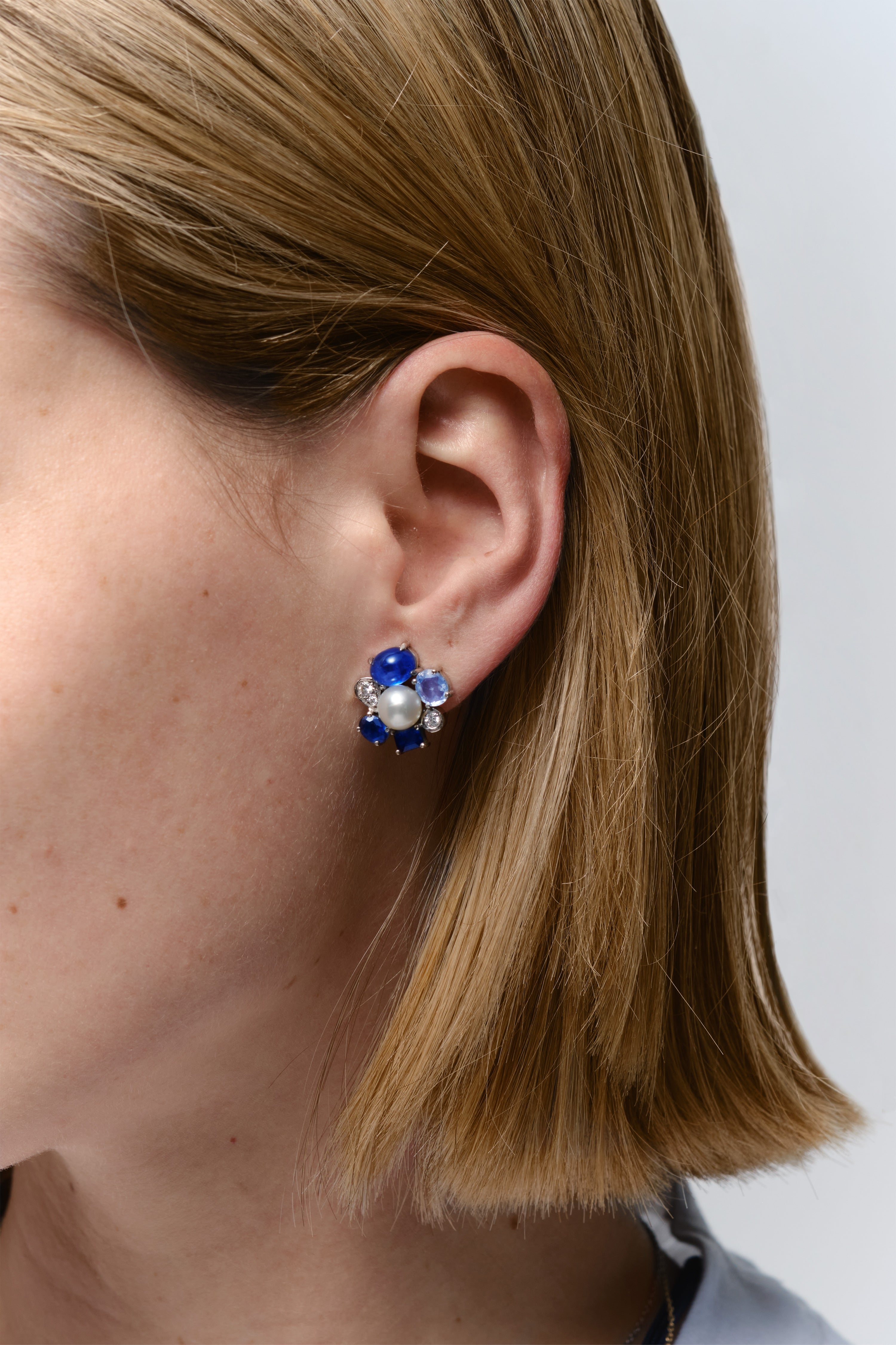 Pendientes Mosaic Arabesque Blue