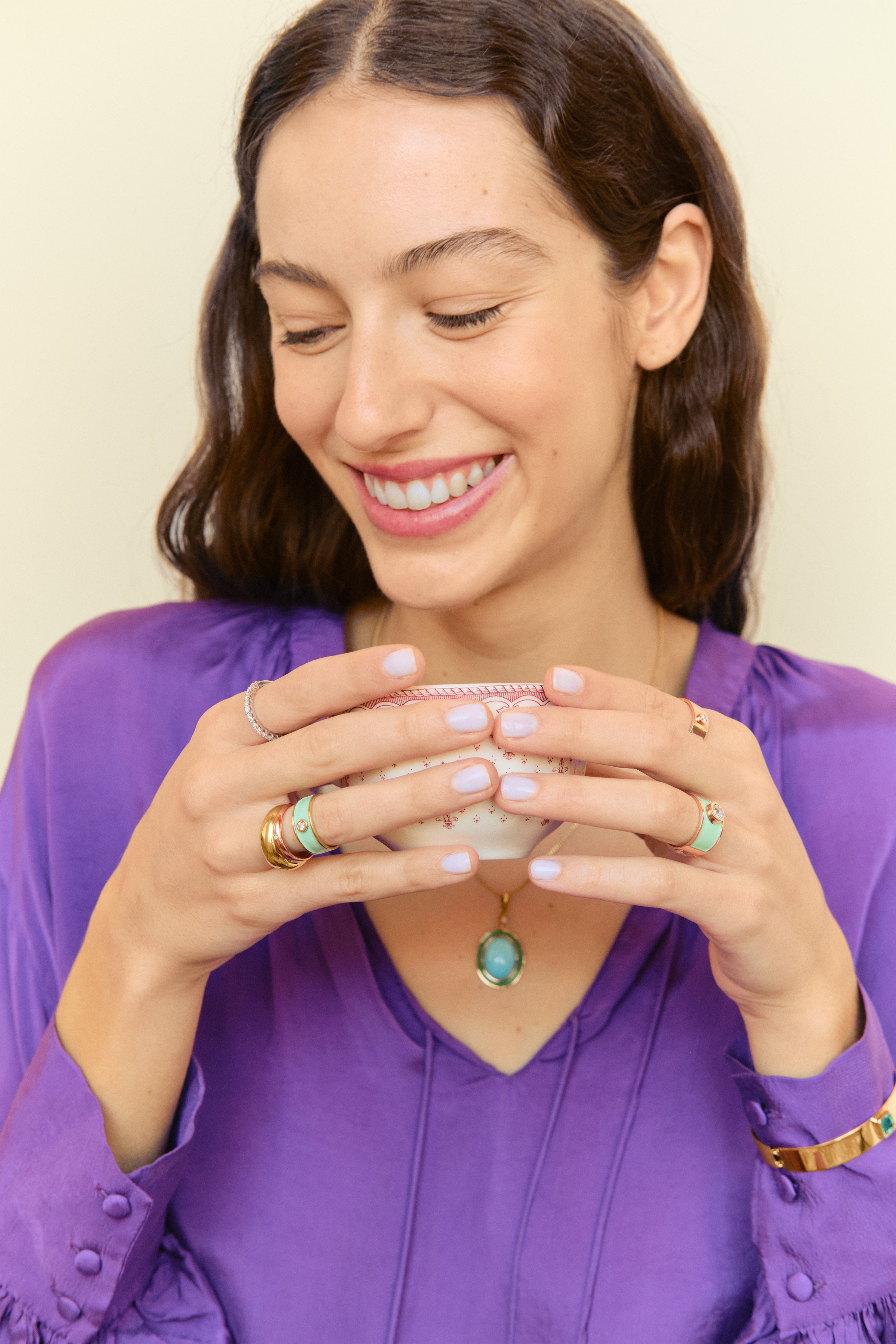 Colgante Mosaico Circle Turquesa