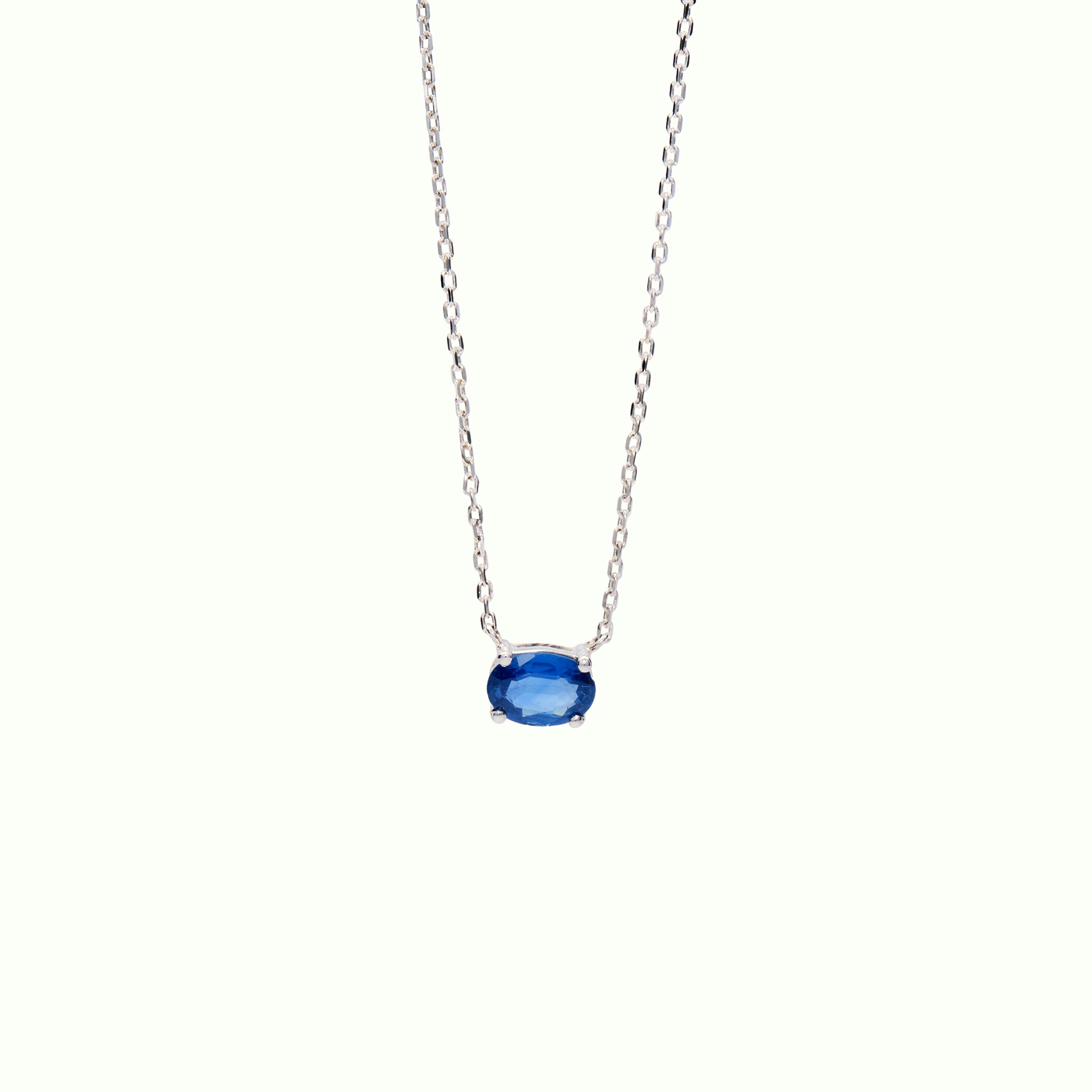 Collar Solitario Zafir Azul