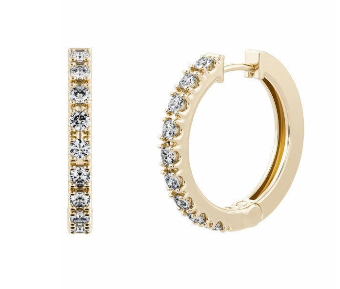 Pendientes Criollas Slim Diamante