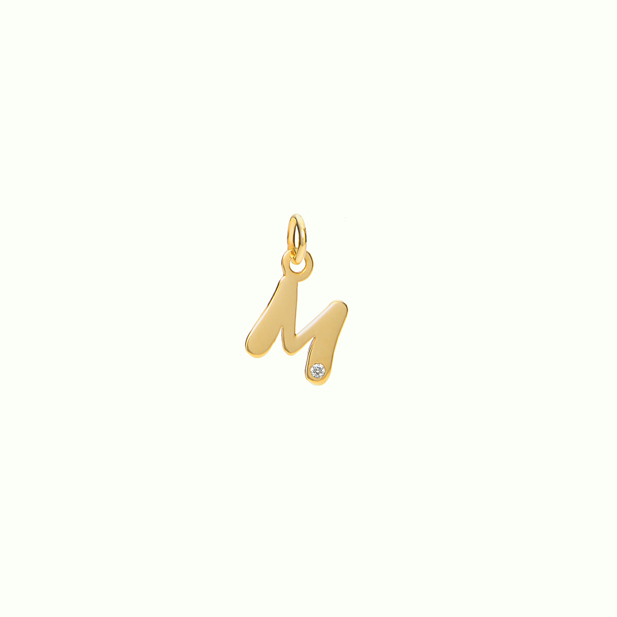 Diamond Letter M Charm