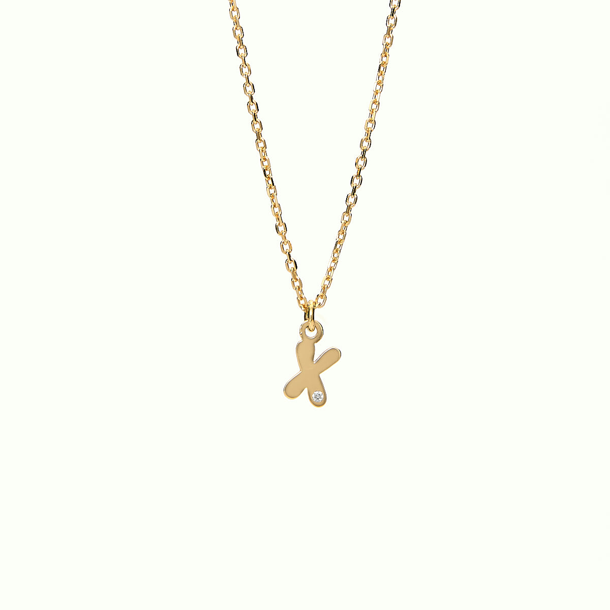 Letter X Diamond Charm