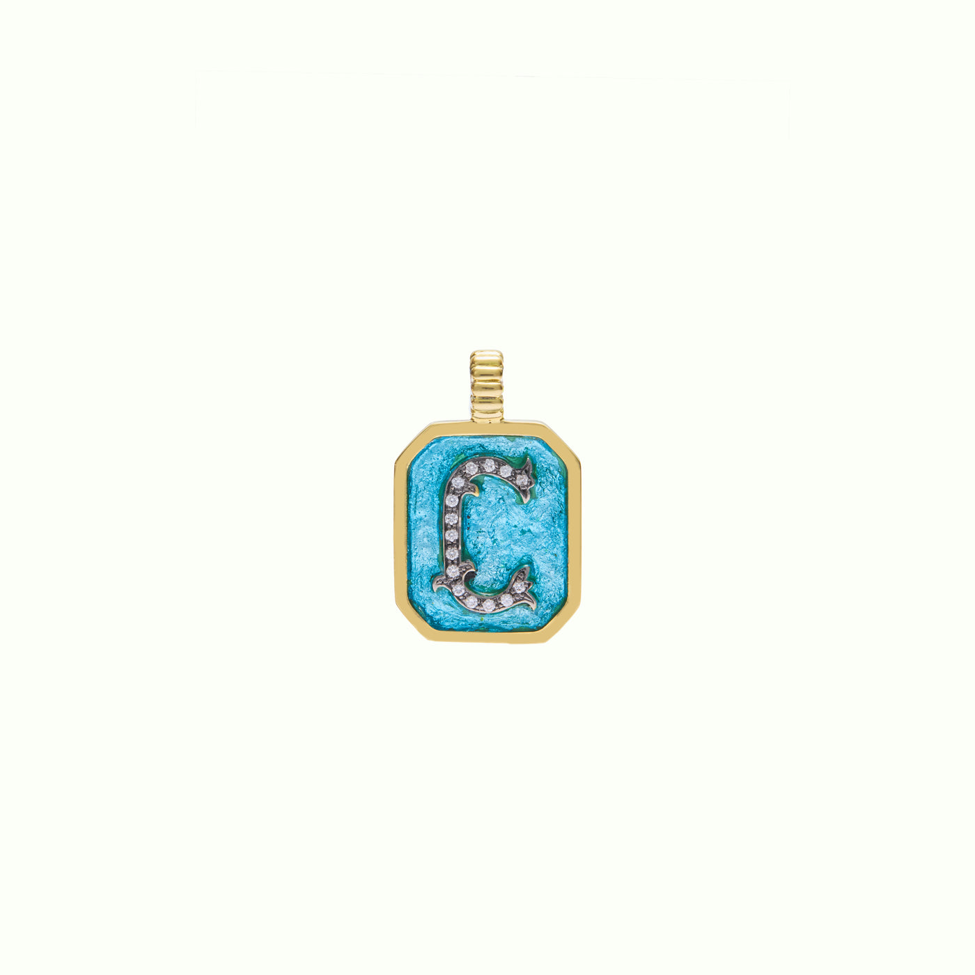 Penjoll Iconic Bold Letter Enamel Light Blue
