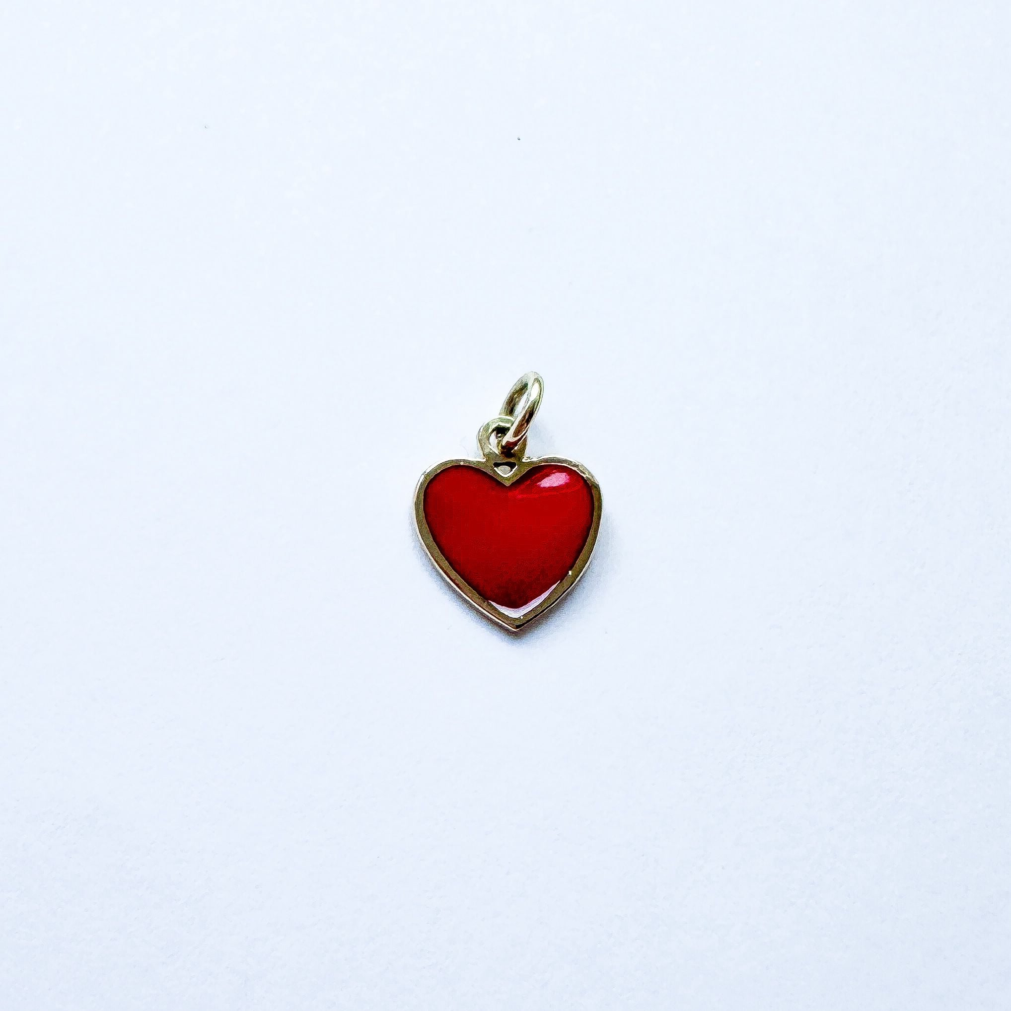 Charm Heart Enamel Red