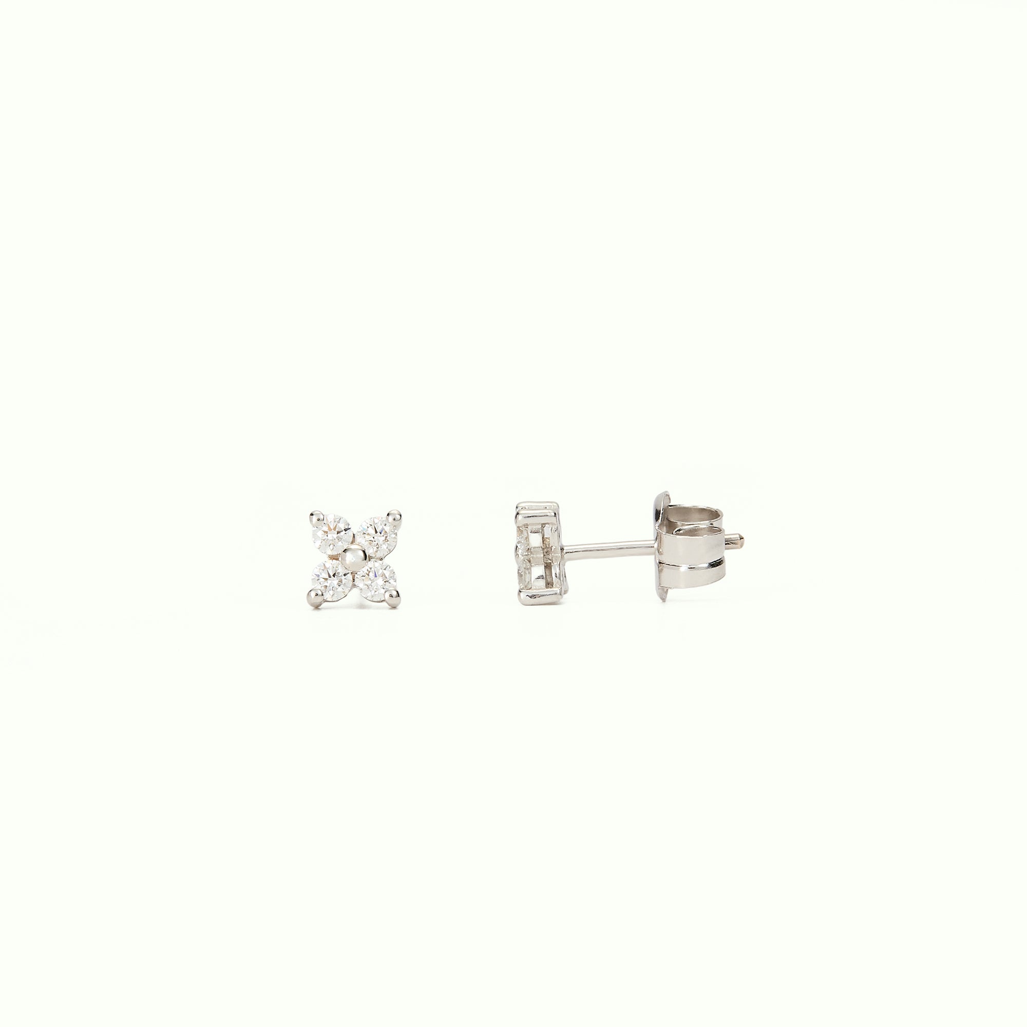Arracades 1871 Stud 4 Diamants Trebol