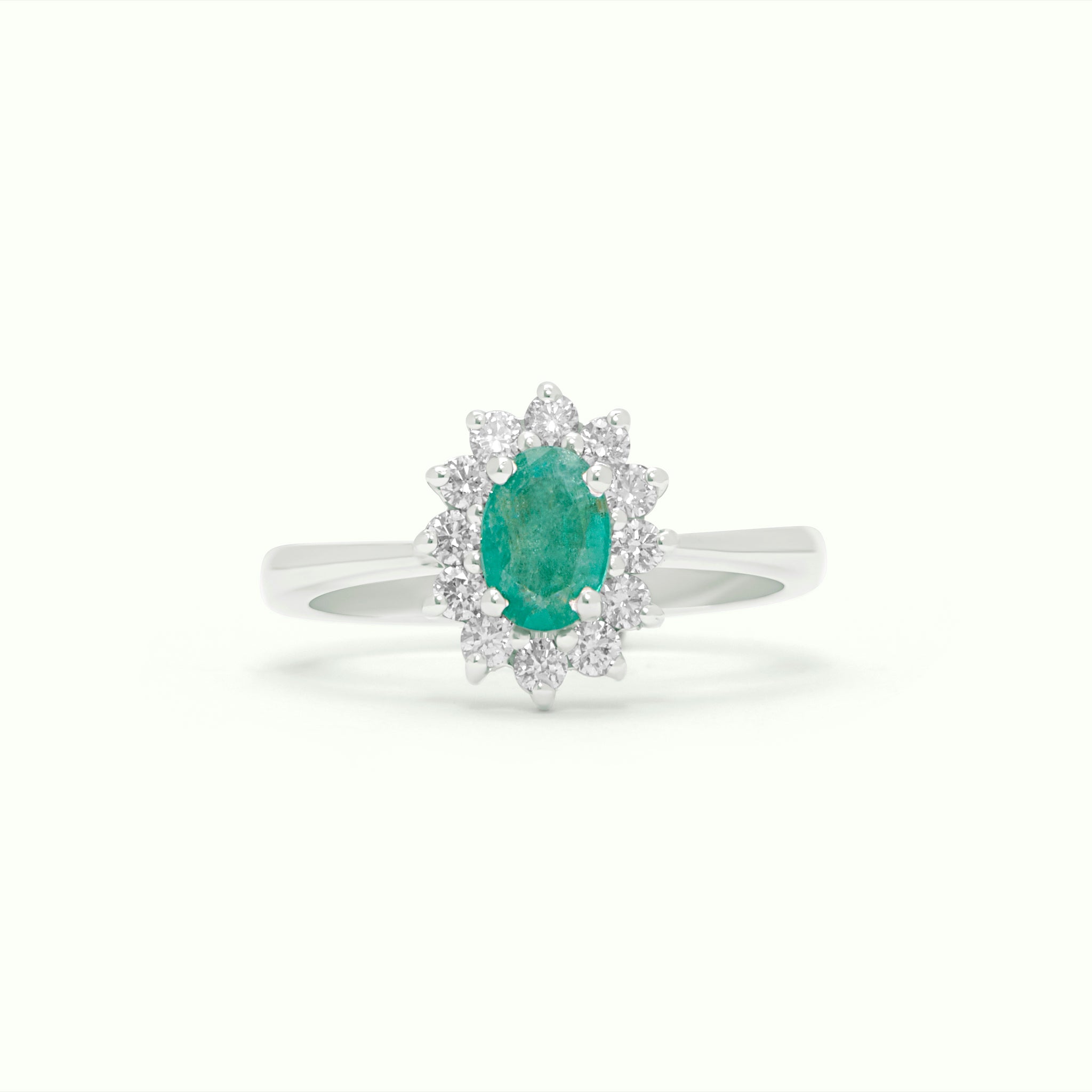 Anillo Rosetón Esencia Slim Esmeralda