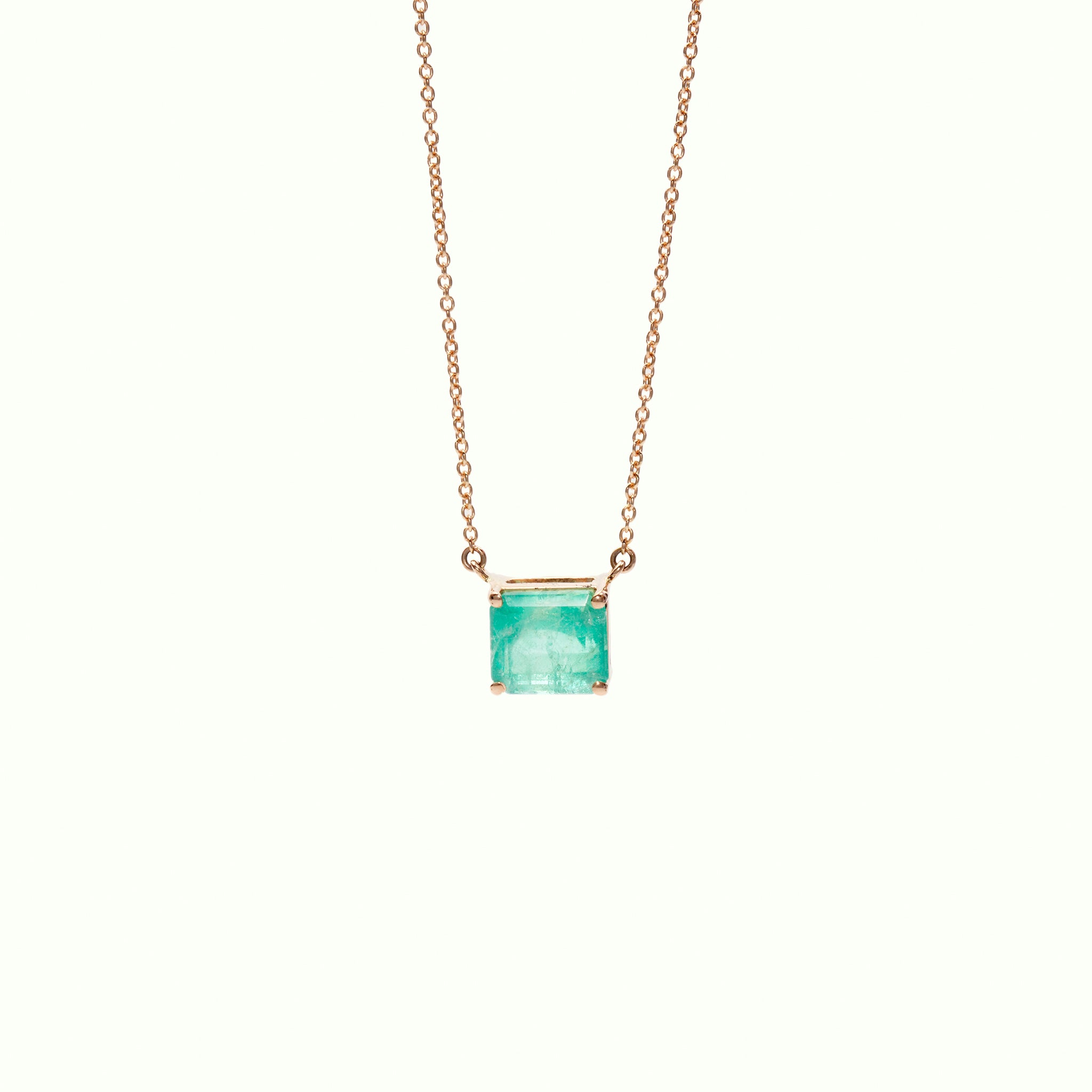 Collar Solitario Esmeralda