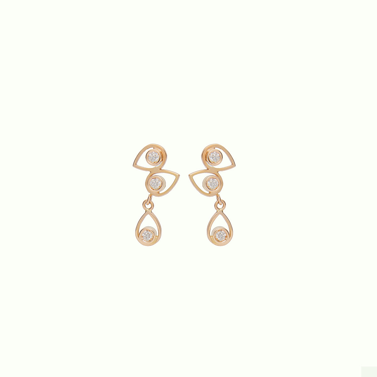 Pendientes DROPS 3 Diamantes