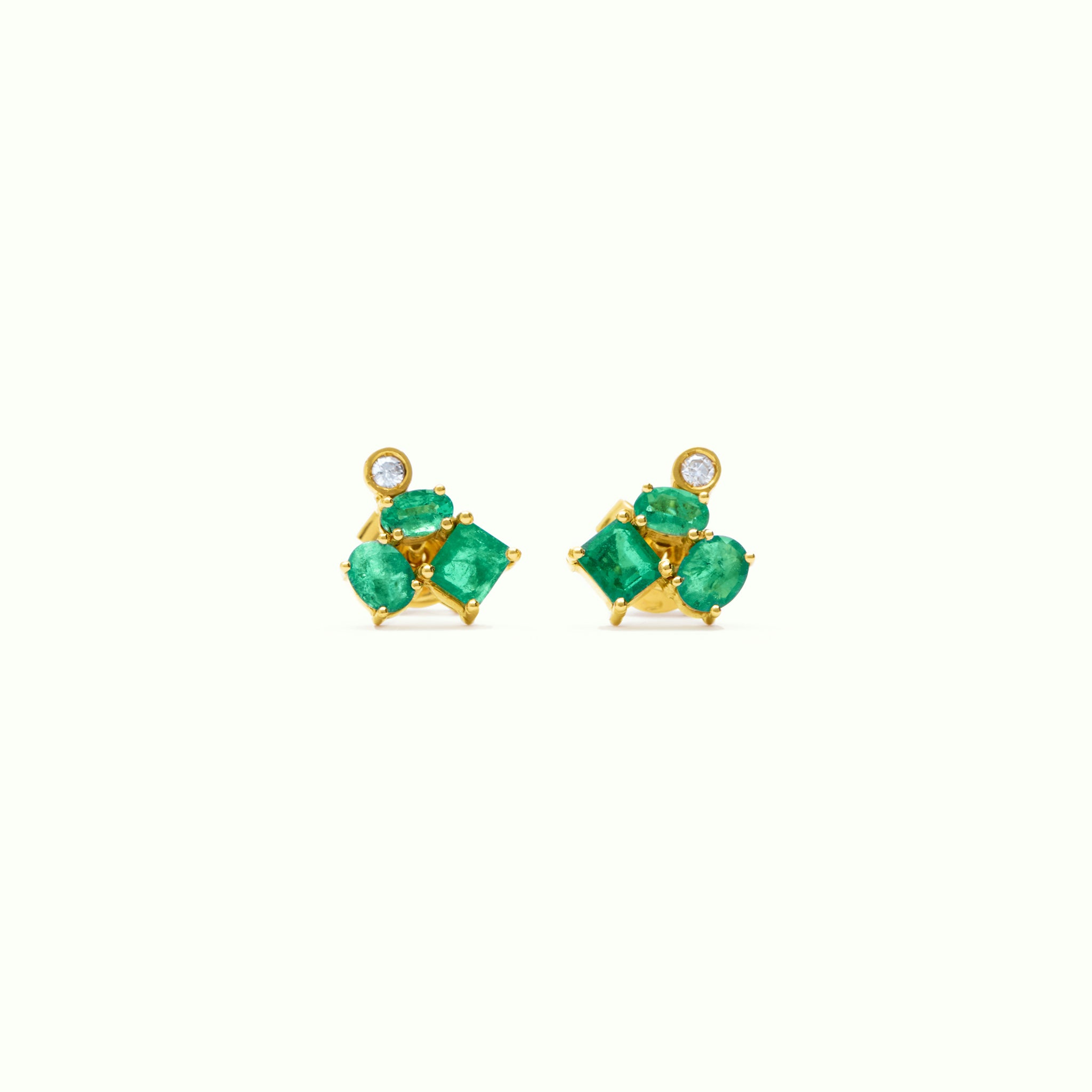 Pendientes Pequeño Mosaico Verde