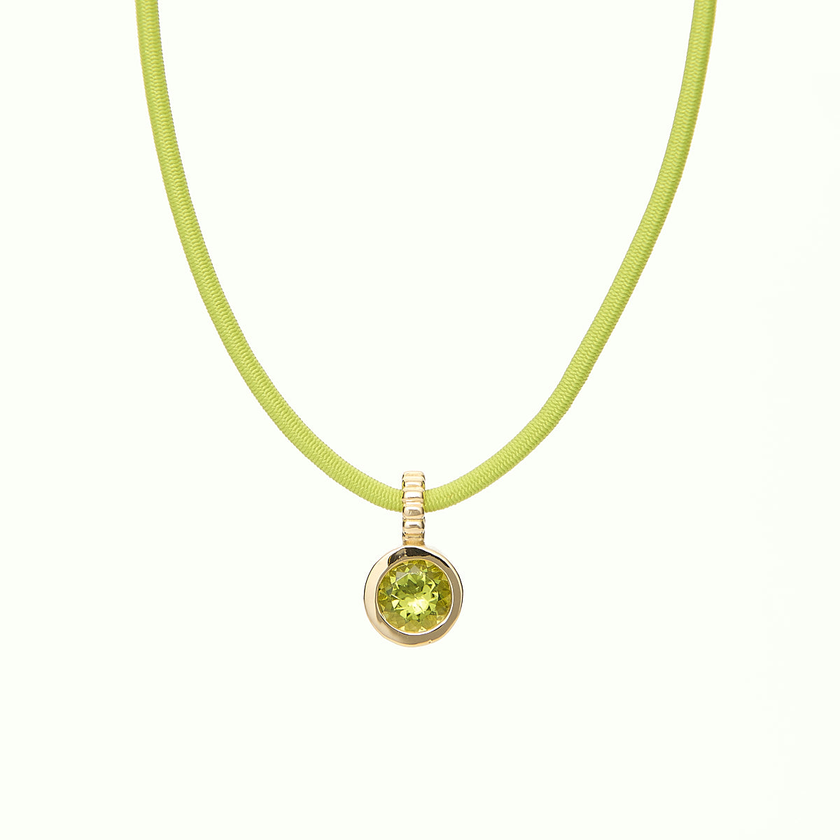August Iconic Birthstone Pendant - Peridot