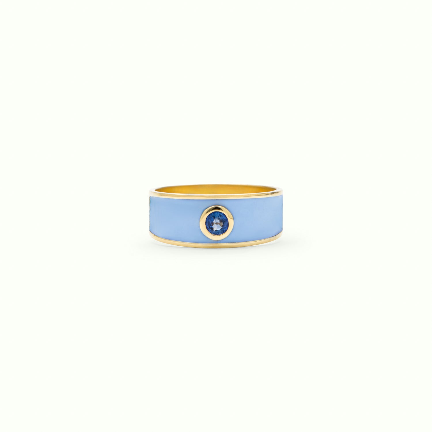 Anillo M Medium Blue Saphire Enamel Sky Blue
