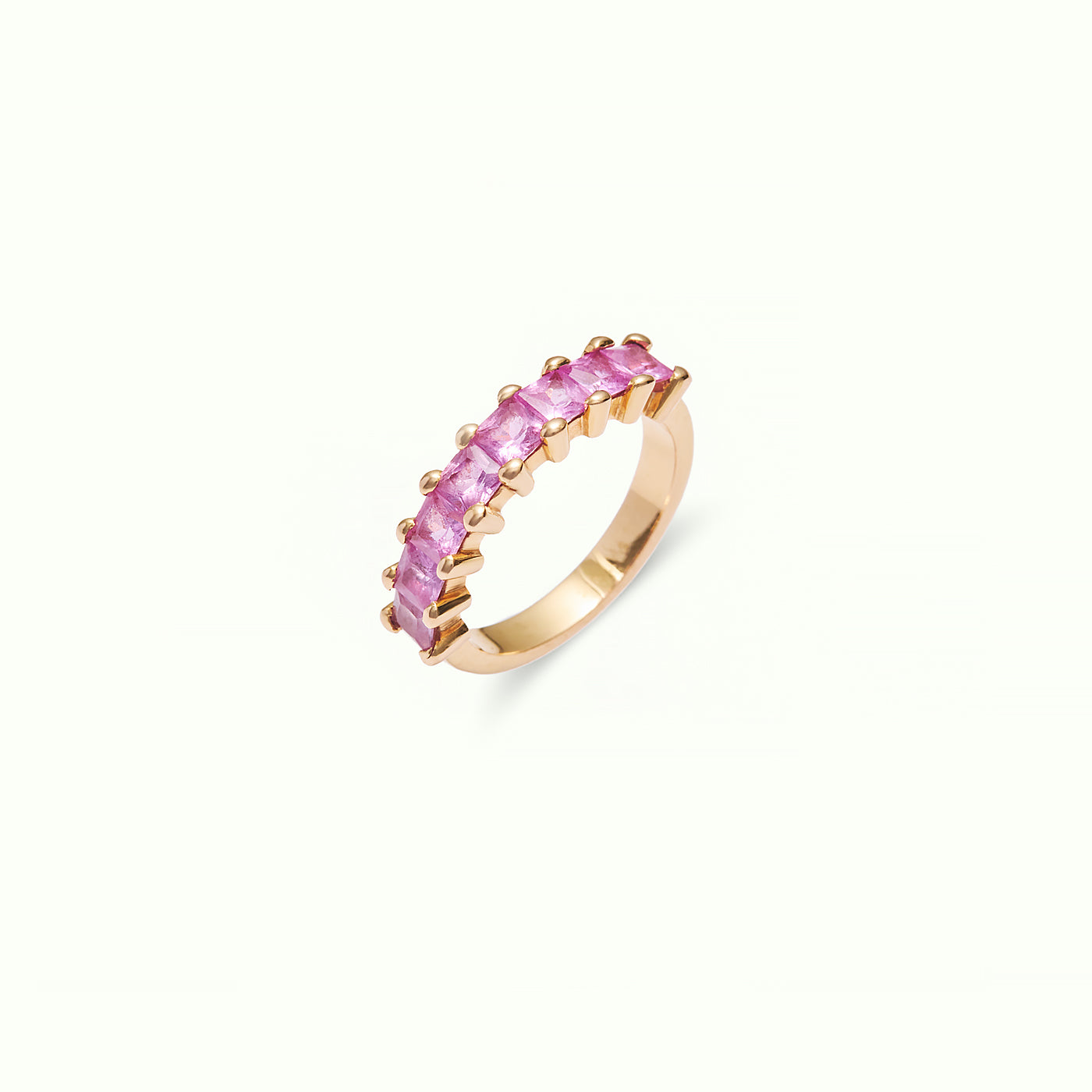 Anell Aliança Aura Square Sàfirs Roses