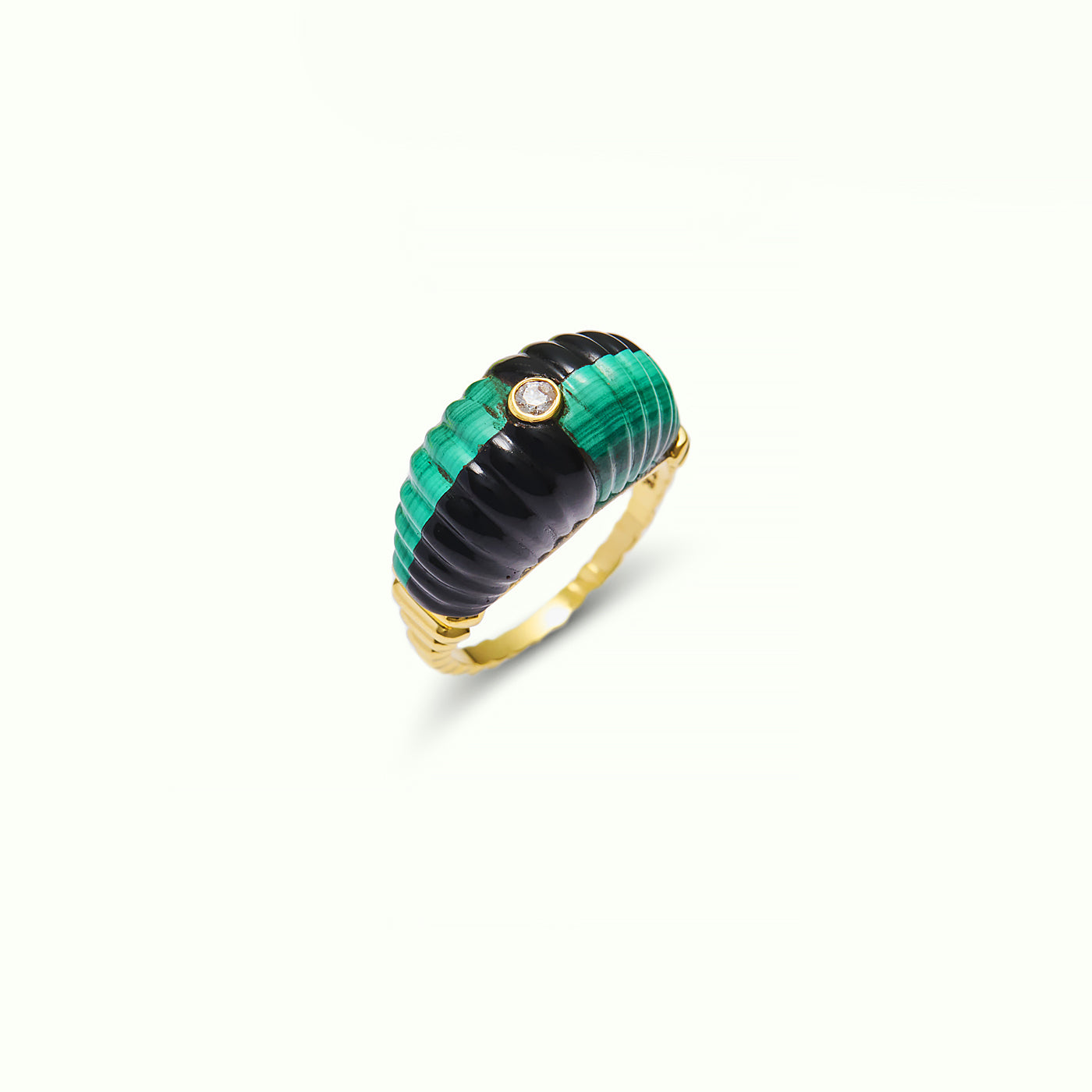 Anell Iconic Vintage Malaquita i Onix