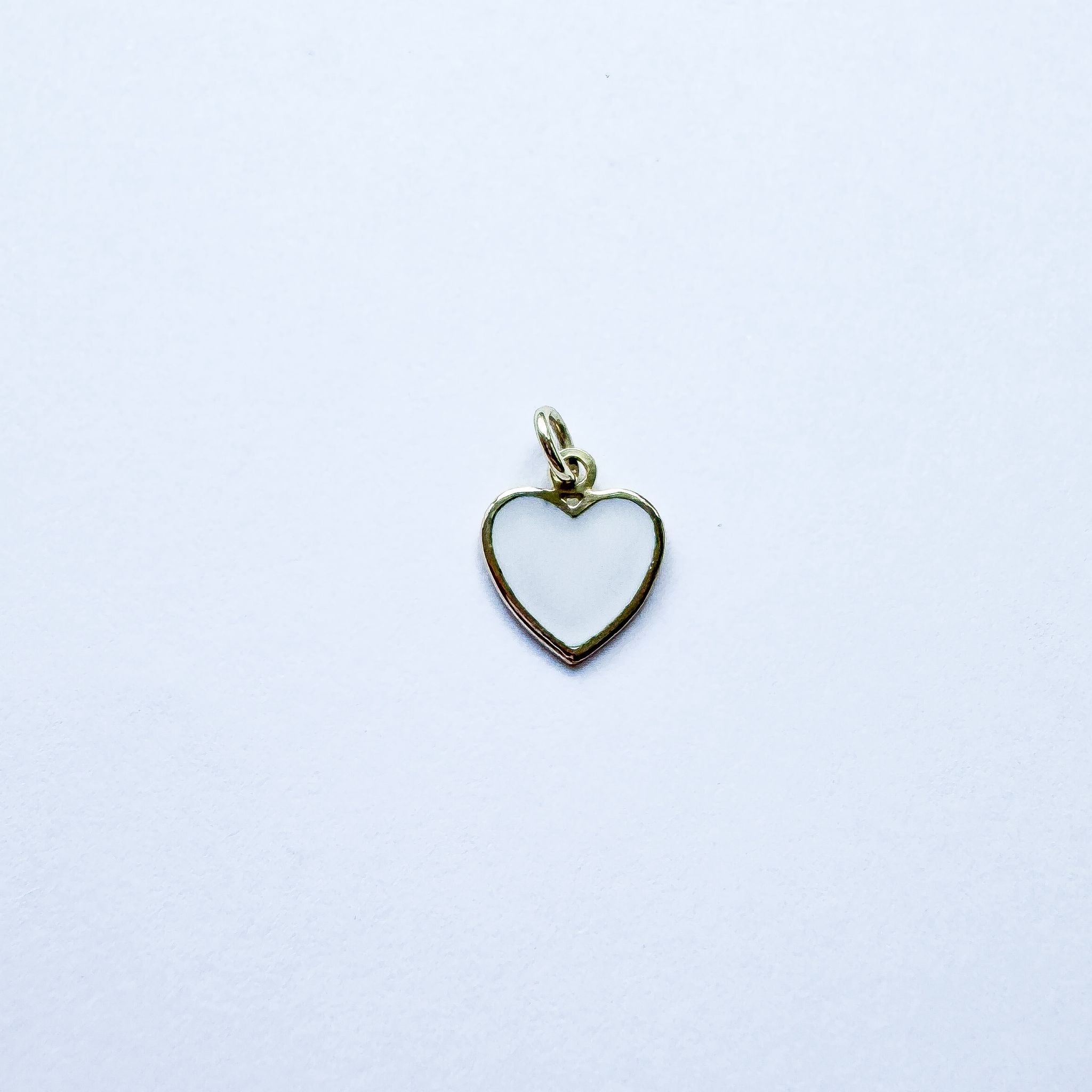 Charm Heart Enamel White